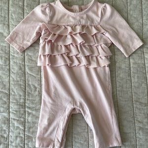 Baby Gap Pink Ruffled Long Sleeve Romper